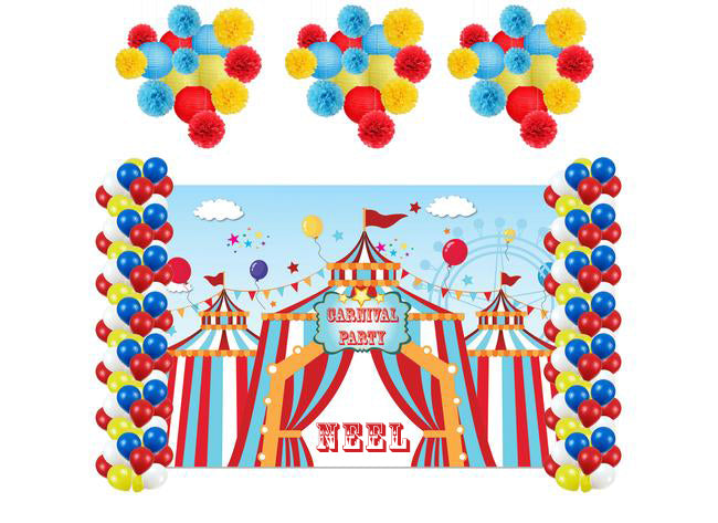 Carnival Theme Birthday Party Complete Decoration Kit