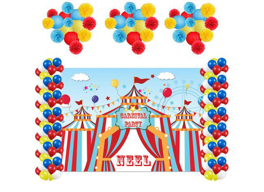 Carnival Theme Birthday Party Complete Decoration Kit