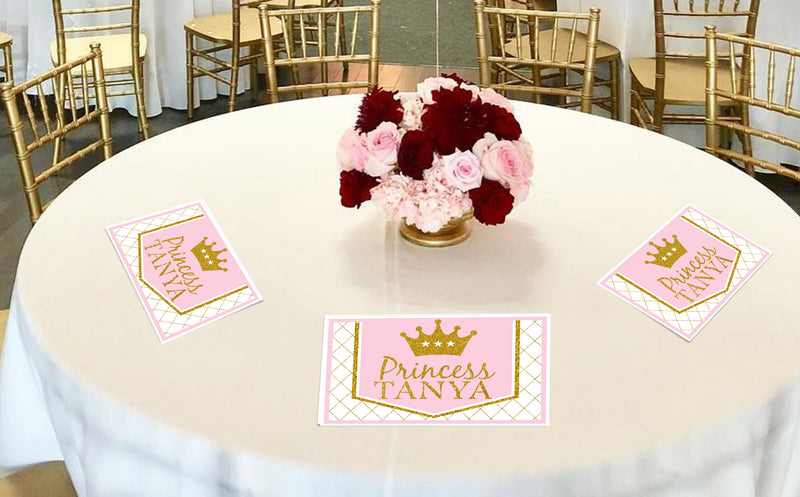 Princess Birthday Table Mats for Decoration
