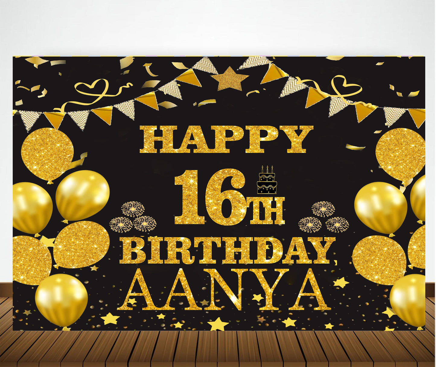 16th Birthday Party Backdrop 