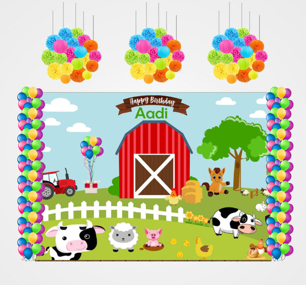 Farm Animal Birthday Party Decoration Kit