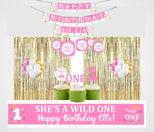 Wild One First Birthday Party Decoration Kit