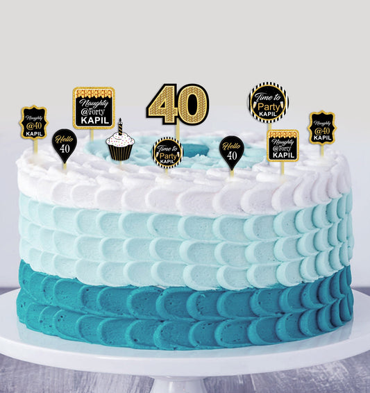 40th Birthday Party Cake Topper /Cake Decoration Kit