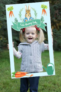 Some Bunny Is One Birthday Party Selfie Photo Booth Frame