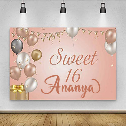 16th Birthday Party Backdrop 