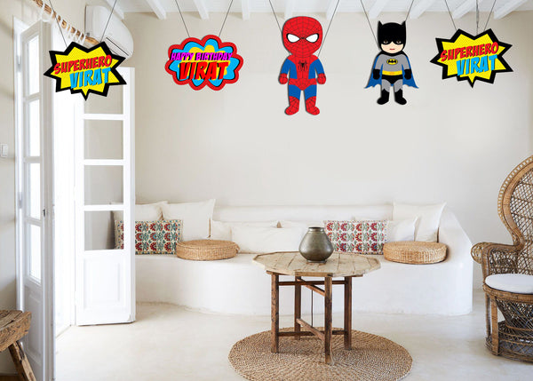 Super Hero Theme Birthday Party Hanging Set for Decoration 