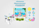 Pool Party Decoration Kit With Backdrop And Decorations