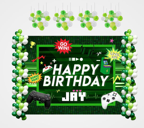 Gaming Theme Birthday Party Complete Decoration Kit 