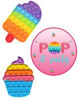 Pop It Theme Birthday Party Table Toppers for Decoration