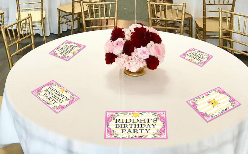 Sunshine Theme Birthday Party Table Mats for Decoration