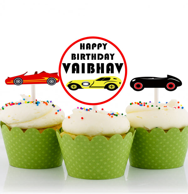 Cars Birthday Party Cupcake Toppers for Decoration