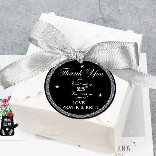 25th Anniversary Party Thank You Gift Tags 