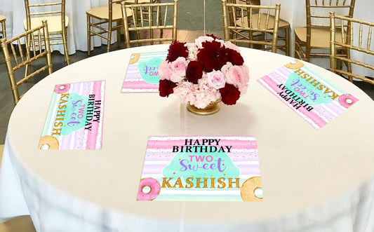 Two Sweet Theme Birthday Table Mats for Decoration