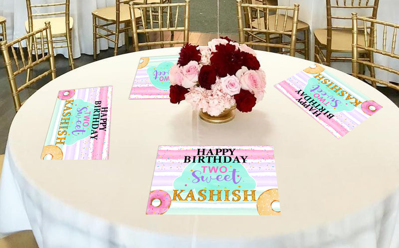 Two Sweet Theme Birthday Table Mats for Decoration