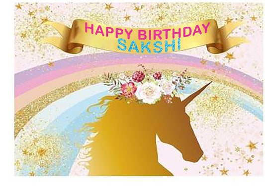 Unicorn Theme Birthday Party Backdrop