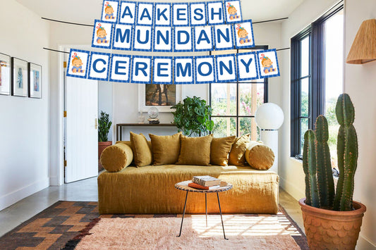 Mundan Ceremony/ First Haircut Boys Banner Decoration