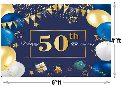 50th Birthday Party Backdrop 