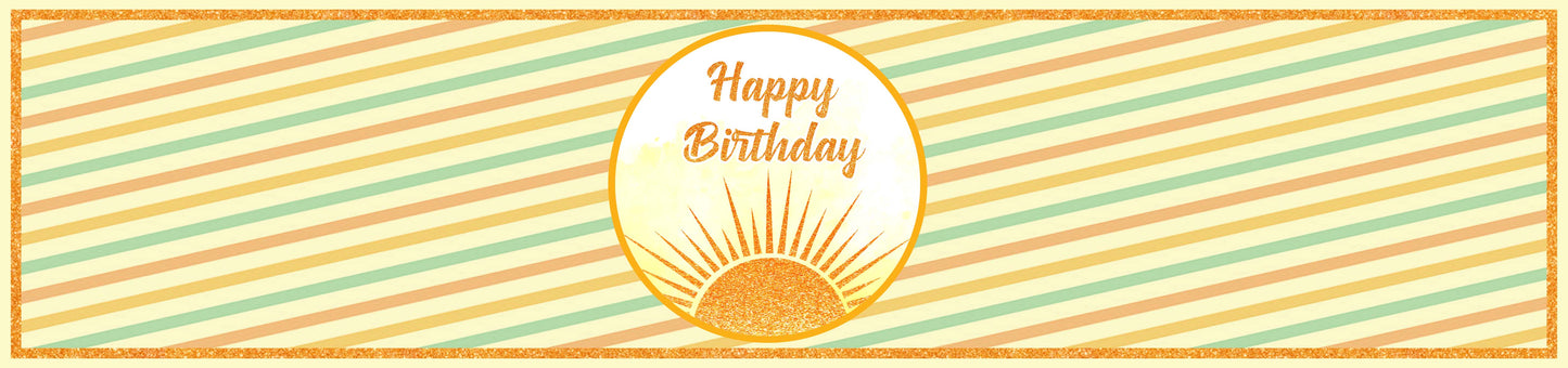 First Trip Around the Sun Theme Birthday Party Water Bottle Labels