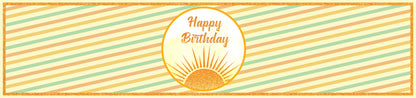 First Trip Around the Sun Theme Birthday Party Water Bottle Labels