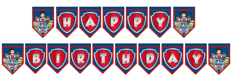 Paw Patrol Theme Birthday Party Banner for Decoration