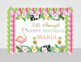 Flamingo Theme Birthday Party Decoration Kit with Backdrop & Balloons