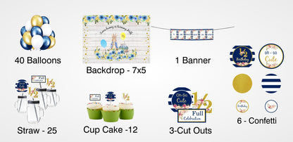 Half Birthday Boys Complete Decoration Kit