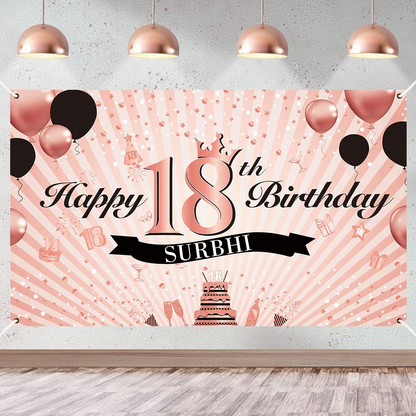 18th Birthday Party Backdrop 