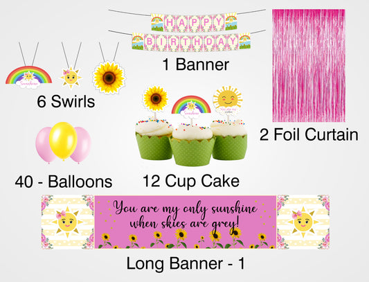 Sunshine Theme Birthday Party Decoration Kit