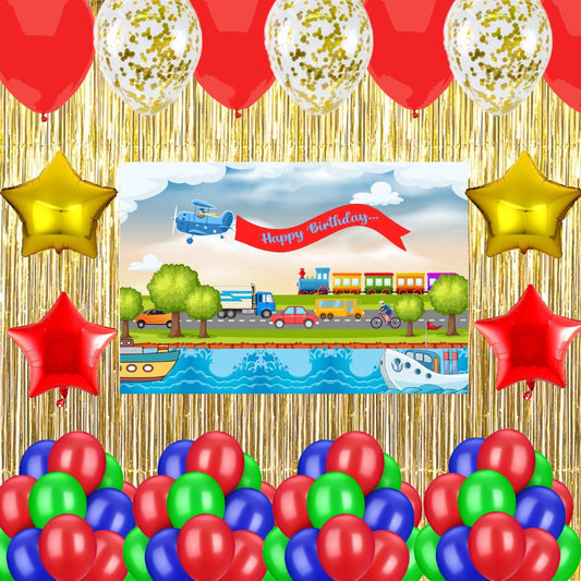 Transport Birthday Party Decorations Complete Set