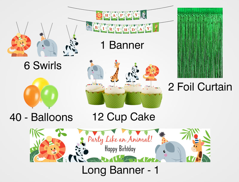 Jungle Theme Birthday Party Decoration Kit