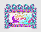 Mermaid Theme Birthday Party Decoration Kit with Backdrop & Balloons