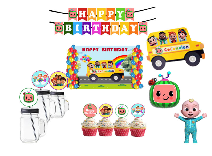 Buy Cocomelon Birthday Decoration Party Supplies | Party Supplies ...