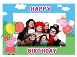 Peppa Pig Theme Birthday Party Selfie Photo Booth Frame
