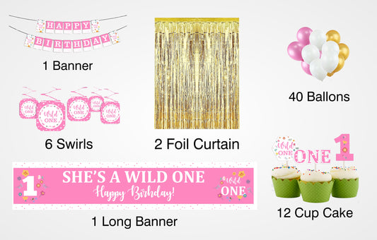 Wild One First Birthday Party Decoration Kit