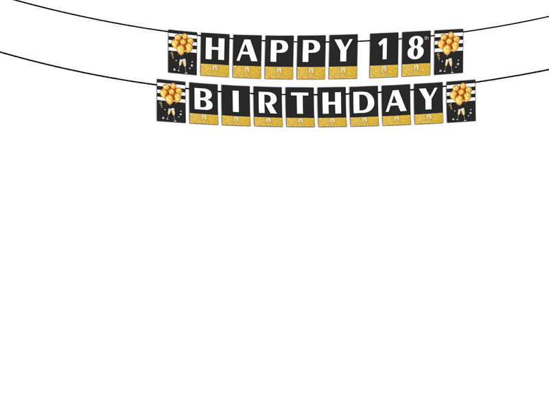 18th Birthday Party Banner for Decoration