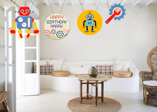 Robot Theme Birthday Party Hangings