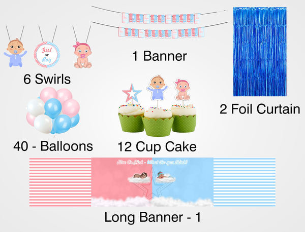 Pink Or Blue Party Decoration Kit