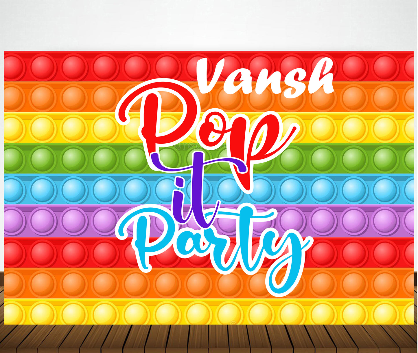 Pop It  Birthday Party Backdrop