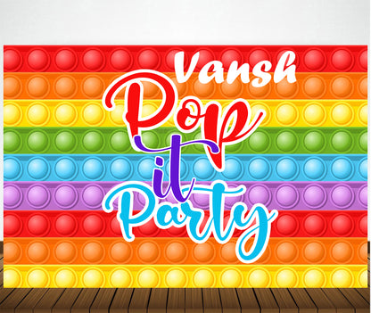 Pop It  Birthday Party Backdrop