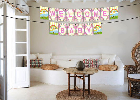 Sunshine Theme Banner For Welcome Baby Decoration