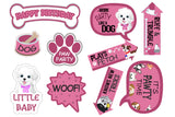 Dog Theme Birthday Party Photo Booth Props Kit