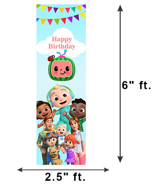 Cocomelon Customized Welcome Banner Roll up Standee (with stand)