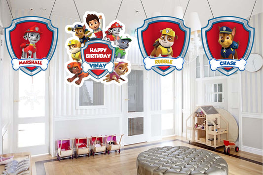 Paw Patrol Theme Birthday Party Hangings