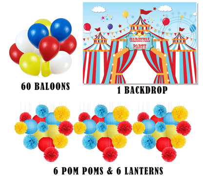 Carnival Theme Birthday Party Complete Decoration Kit