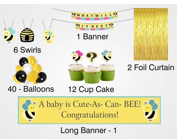 Baby Shower What It will BEE Party Decoration Kit 