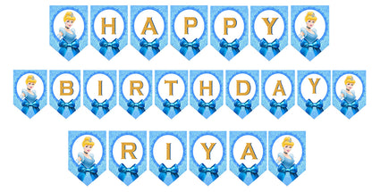 Cinderella Theme Birthday Party Banner for Decoration