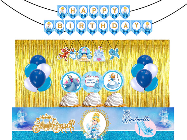 Cinderella Theme Birthday Party Decoration Kit