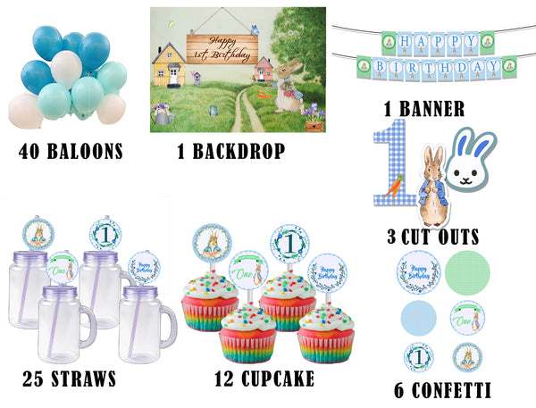 Some Bunny Is One First Birthday Complete Party Kit