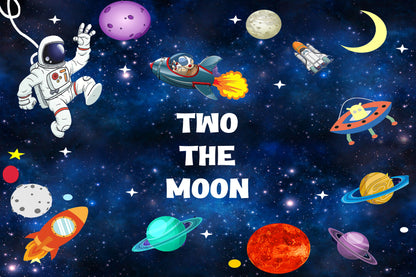 Space Theme Birthday Party Backdrop
