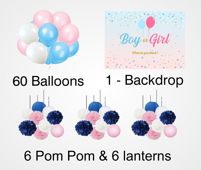 Pink Or Blue Party Complete Decoration Kit 